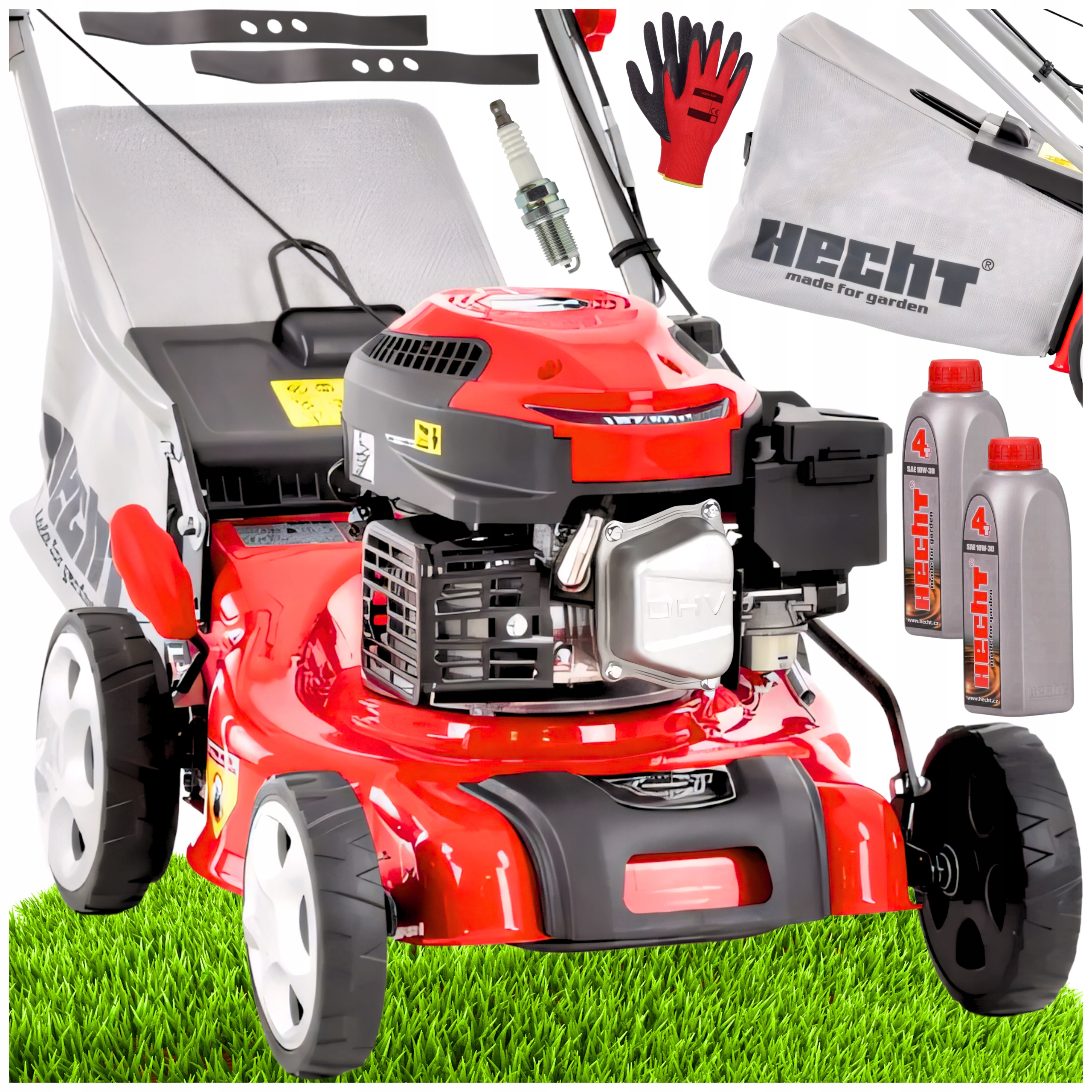 Benzínová kosačka na trávu Hecht 541 SW 3,50 HP s košom s objemom 40 l a šírkou 40 cm